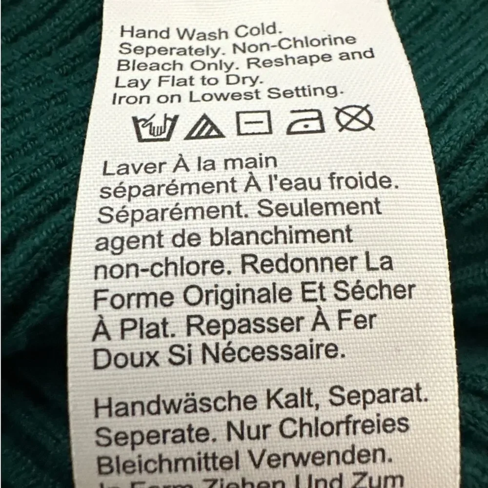 J. Crew AR681 Ribbed Knit Midi Sweater Dress Pullover Classic Green Sz L Stretch